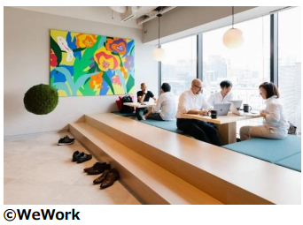 2018年2月に日本初上陸したWeWorkは、現在、六本木、銀座、丸の内、新橋、日比谷、神宮前に拠点を構え、順次拡大する予定だ